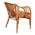 Colonial Rattan Curving Chair 3D model small image 2