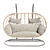 Double Hanging Chair Set - Grey & Cream 3D model small image 5