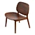 Mid-Century Rubberwood Lounge Chairs 3D model small image 4
