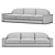 Dmitriy & Co Erato Sofa 3D model small image 4