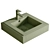 Elegant Melana 41 White Basin 3D model small image 2