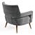 Sheer Mid-Century Modern Armchair 3D model small image 2