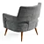 Sheer Mid-Century Modern Armchair 3D model small image 3