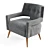 Sheer Mid-Century Modern Armchair 3D model small image 4