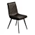Carbon Faux Leather Dining Chairs 3D model small image 1