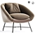 Modern Lounge Armchair in 3D 3D model small image 1