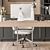 Gray Home Office Furniture Set 3D model small image 5