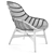 Elegant Kettal TOU Club Armchair 3D model small image 3