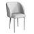 Metallic Half-Round Chair | Stolburg Collection 3D model small image 5