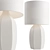 Modern White Ceramic Table Lamp 3D model small image 1