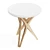 Ivory Limestone Top Accent Table 3D model small image 1