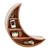 Lunar Carved Wood Wall Shelf 3D model small image 1