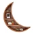 Lunar Carved Wood Wall Shelf 3D model small image 2