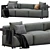 Modern Meridiani Cloud Sofa Set 3D model small image 3