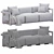 Modern Meridiani Cloud Sofa Set 3D model small image 4