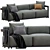 Modern Meridiani Cloud Sofa Set 3D model small image 5