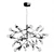 Elegant Black Pendant Chandelier 3D model small image 2