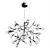 Elegant Black Pendant Chandelier 3D model small image 3