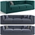 Luxury Trussardi Casa Relief Sofa 3D model small image 1