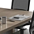 Modern Office Conference Table Set 3D model small image 4