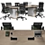 Modern Office Conference Table Set 3D model small image 7