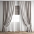 Premium Polygonal Curtain Model 3D model small image 1