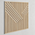 Modern Geometric Wood Wall Art 3D model small image 4