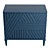 Geometric Blue Drawer Statement Chest 3D model small image 3
