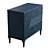 Geometric Blue Drawer Statement Chest 3D model small image 5