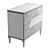 Geometric Blue Drawer Statement Chest 3D model small image 6