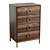 Rustic Mango Wood Drawer Chest 3D model small image 1