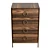 Rustic Mango Wood Drawer Chest 3D model small image 3