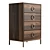 Rustic Mango Wood Drawer Chest 3D model small image 4