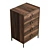 Rustic Mango Wood Drawer Chest 3D model small image 5