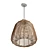 Natural Rattan Chevron Pendant Shade 3D model small image 3