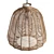 Natural Rattan Chevron Pendant Shade 3D model small image 4