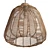 Natural Rattan Chevron Pendant Shade 3D model small image 5