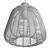 Natural Rattan Chevron Pendant Shade 3D model small image 6