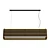Sleek Louvre Aluminum Pendant Light 3D model small image 3