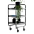 Grey Metal 3 Tier Trolley 3D model small image 5