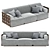 Rugiano Braid Sofa, Modern Design 3D model small image 2