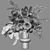 Elegant Floral Wedding Centerpiece Bouquet 3D model small image 6