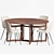 Versatile &Tradition Dining Set 3D model small image 2