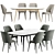 Elegant Konyshev Dining Set 3D model small image 1