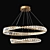 Sleek Crystal Chandelier in Glass & Metal 3D model small image 1