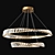 Sleek Crystal Chandelier in Glass & Metal 3D model small image 2