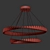 Sleek Crystal Chandelier in Glass & Metal 3D model small image 3