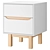  Jayden Bedside Table Grey 3D model small image 1