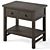 Rustic Farmhouse 2-Drawer Bedside Nightstand 3D model small image 4