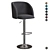 Swivel Bar Stool with Chrome Base 3D model small image 1